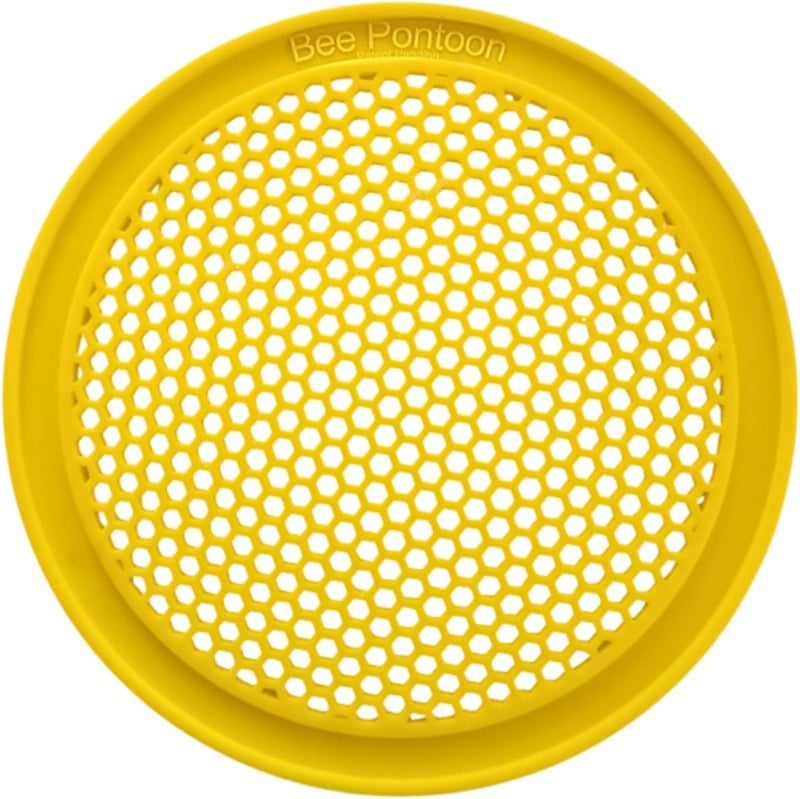 BEE PONTOON Bee Watering Station, Butterfly Watering Station, Garden Decor, Beekeeping Supplies - Circular Yellow 1-Pack - Image 1